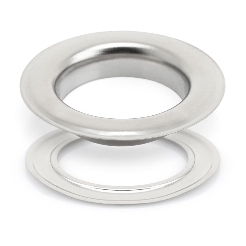 CRAFTMEMORE 1 inch Hole 10 Sets Grommets Eyelets with Washers for Leather, Tarp, Canvas (Silver) - Image 1